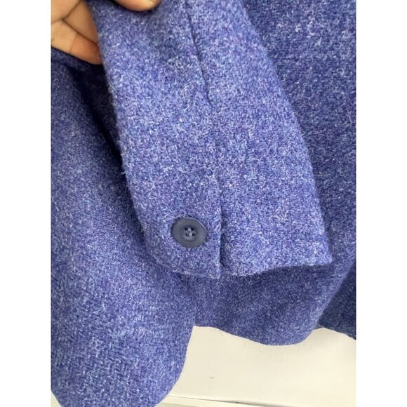 JONES NEW YORK Blazer Jacket 100% Wool Button Up  Blue Size 8 - Picture 12 of 16